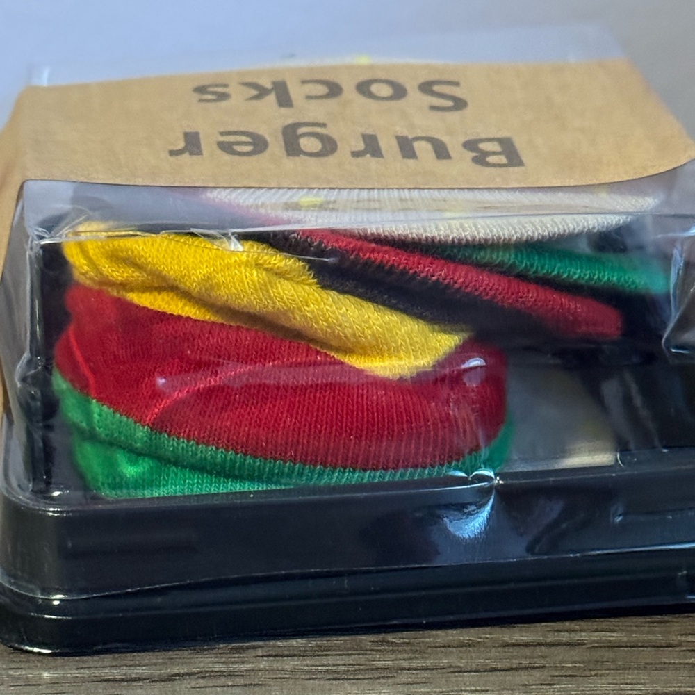 Novelty Burger Socks - Picture 2 of 3